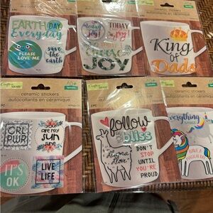 NIP Mixed Lot of 6 Magic On Ceramic Stickers Crafters Square 18 stickers in all